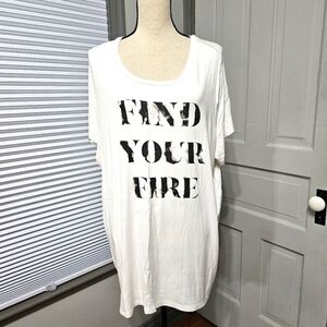 Torrid Perfect Tee - Super Soft Find Your Fire White